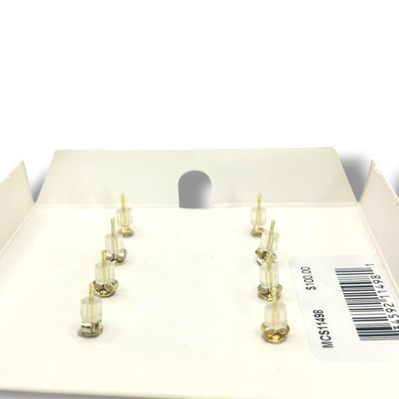 NEW Macy's Gemstone Stud Earrings 18k Gold over Sterling Silver 5-9/10 ct. t.w. - Picture 6 of 14